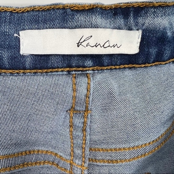 KanCan Boyfriend Jeans Destroyed Denim Holey Knees KC6107L - Picture 3 of 10